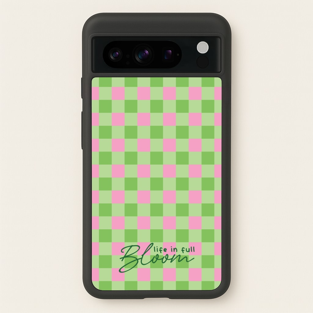 Life In Full Bloom Checkered - Spring Phone Case for Google Pixel 8 Pro