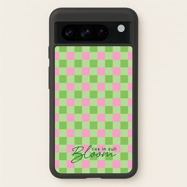 Life In Full Bloom Checkered - Spring Phone Case for Google Pixel 8 Pro