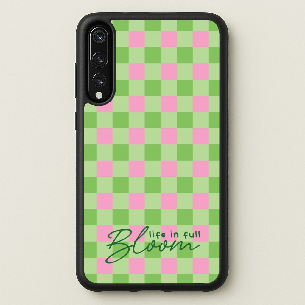 Life In Full Bloom Checkered - Spring Phone Case for Huawei P20 Pro