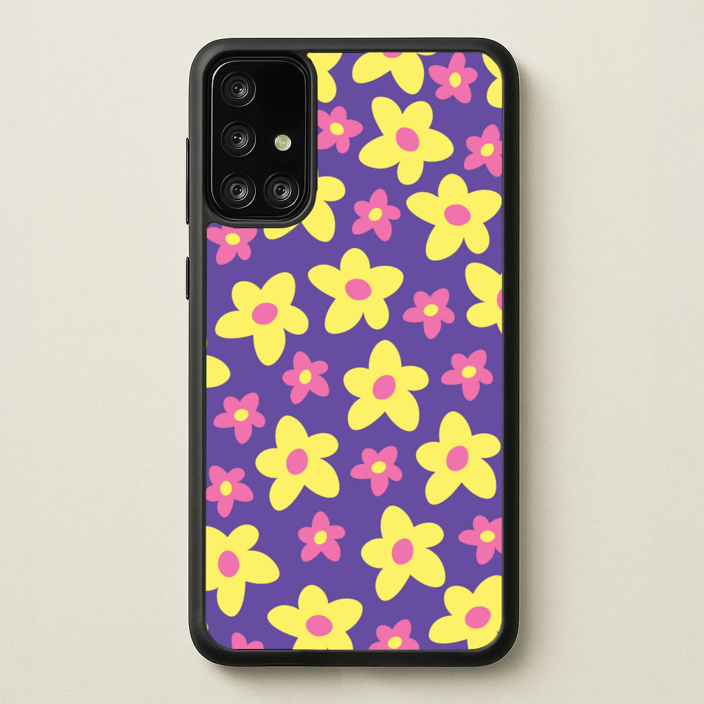 Purple Abstract Floral Pattern - Spring Phone Case for Galaxy A71