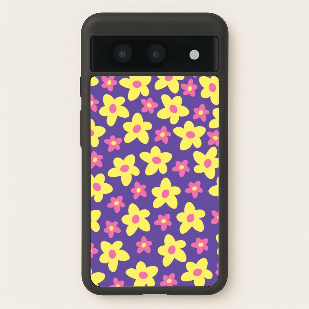 Purple Abstract Floral Pattern - Spring Phone Case for Google Pixel 8a