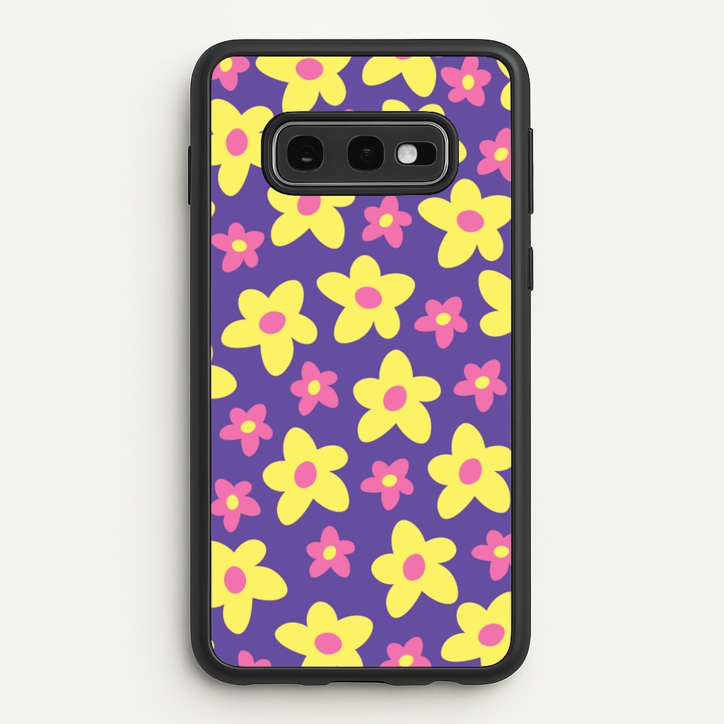 Purple Abstract Floral Pattern - Spring Phone Case for Galaxy S10e