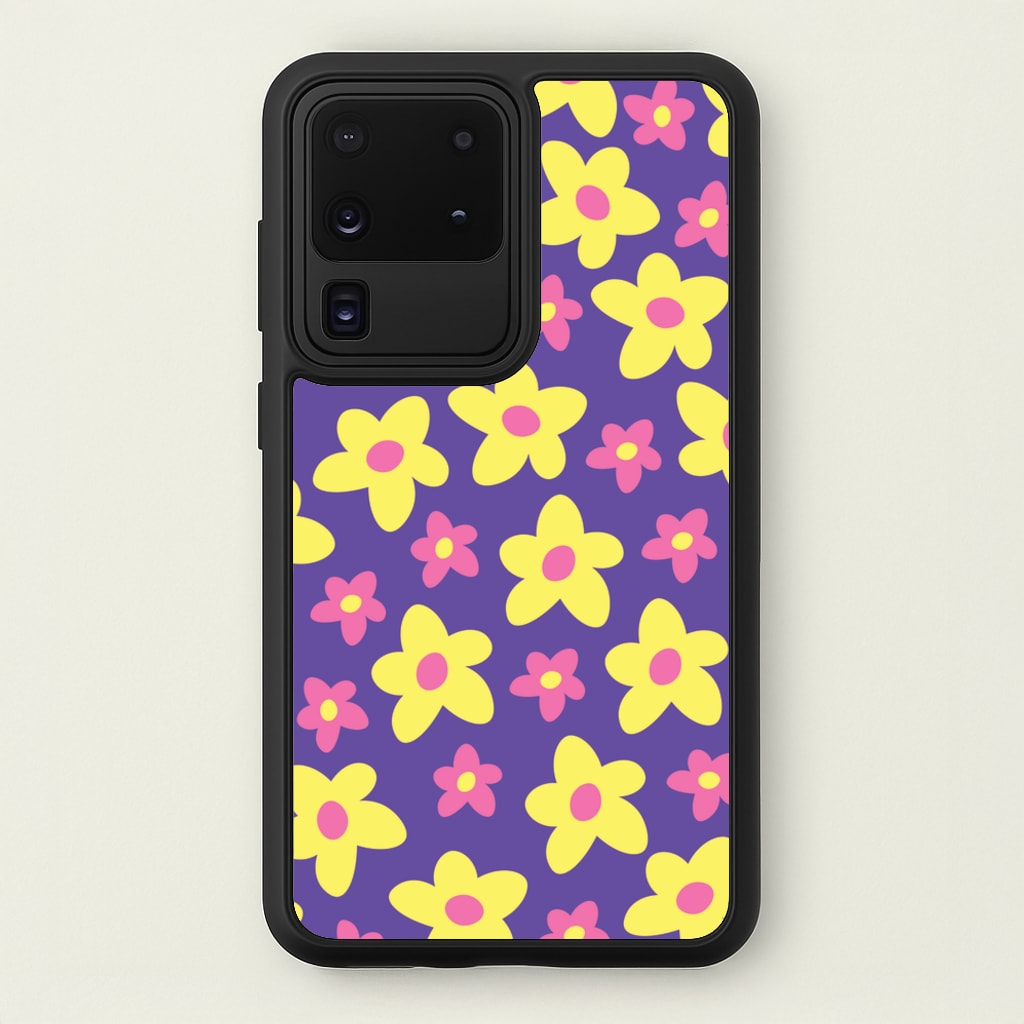 Purple Abstract Floral Pattern - Spring Phone Case for Galaxy S20 Ultra
