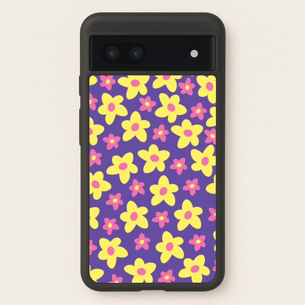 Purple Abstract Floral Pattern - Spring Phone Case for Google Pixel 7a