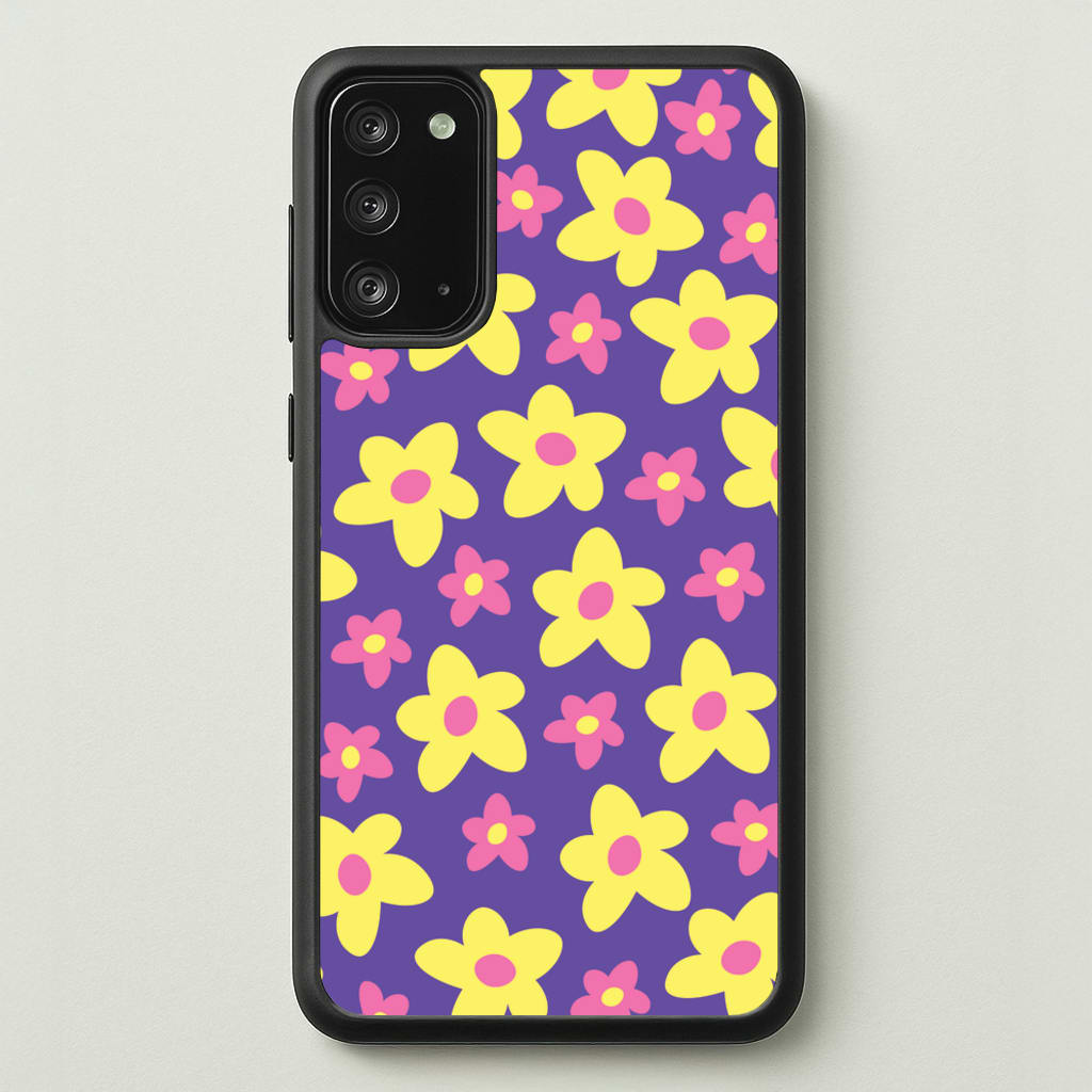 Purple Abstract Floral Pattern - Spring Phone Case for Galaxy Note 20