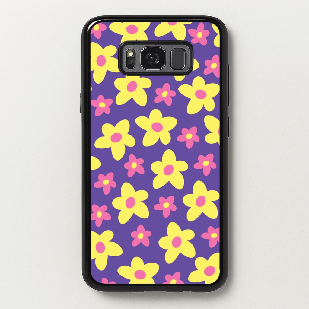 Purple Abstract Floral Pattern - Spring Phone Case for Galaxy S8