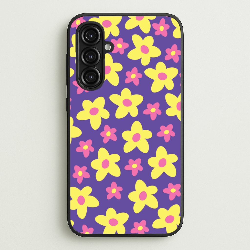 Purple Abstract Floral Pattern - Spring Phone Case for Galaxy A16