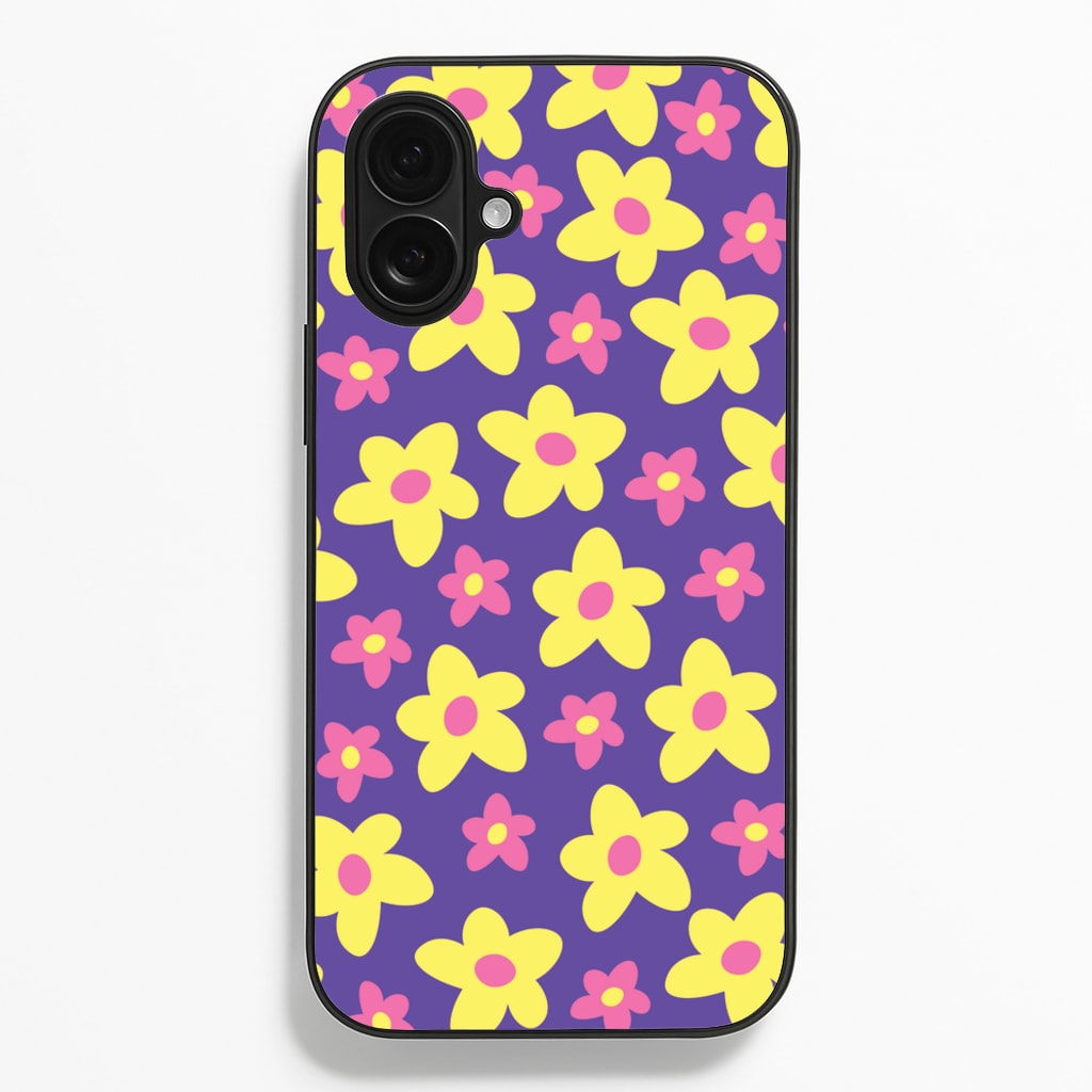 Purple Abstract Floral Pattern - Spring Phone Case for iPhone 16 Plus