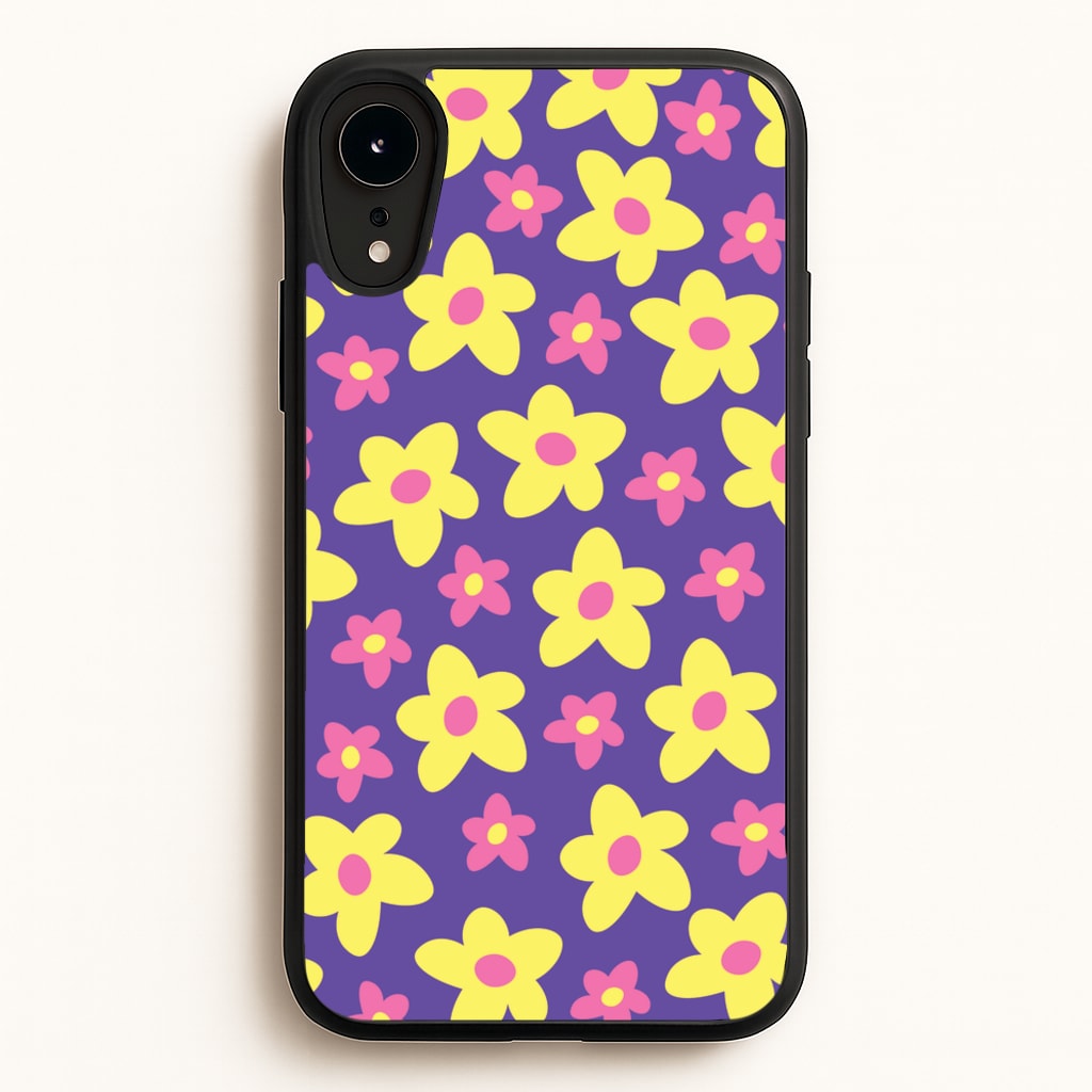Purple Abstract Floral Pattern - Spring Phone Case for iPhone XR