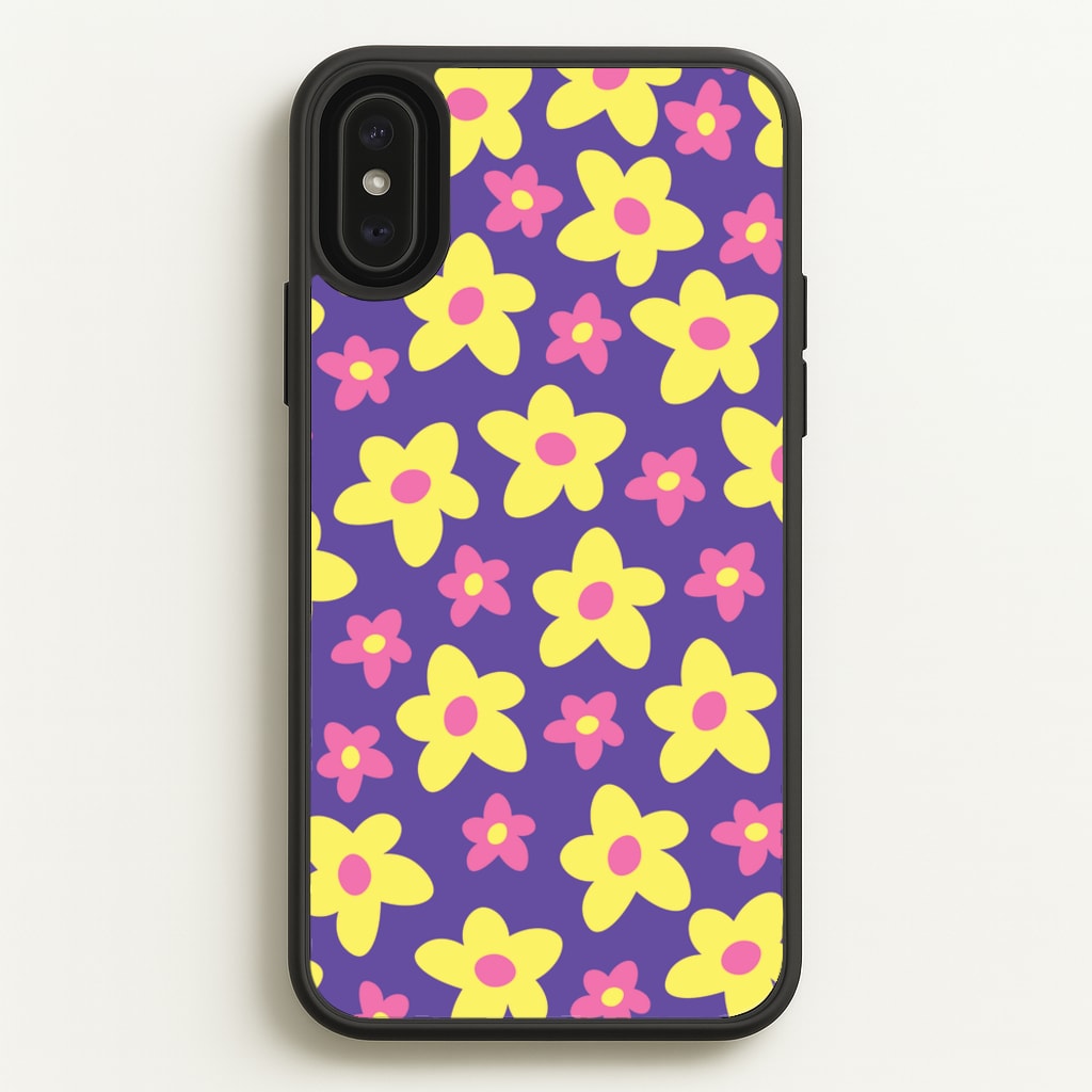 Purple Abstract Floral Pattern - Spring Phone Case for iPhone XS Max