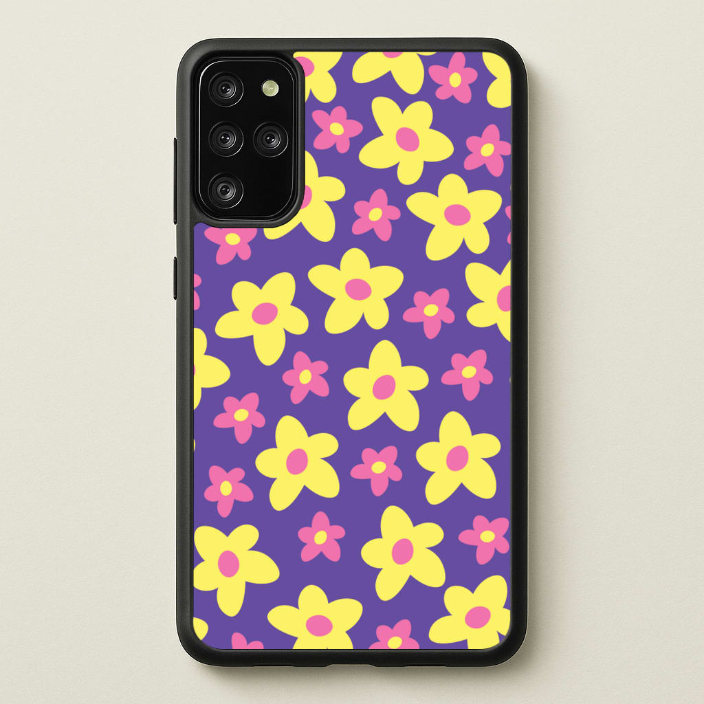 Purple Abstract Floral Pattern - Spring Phone Case for Galaxy S20 Plus