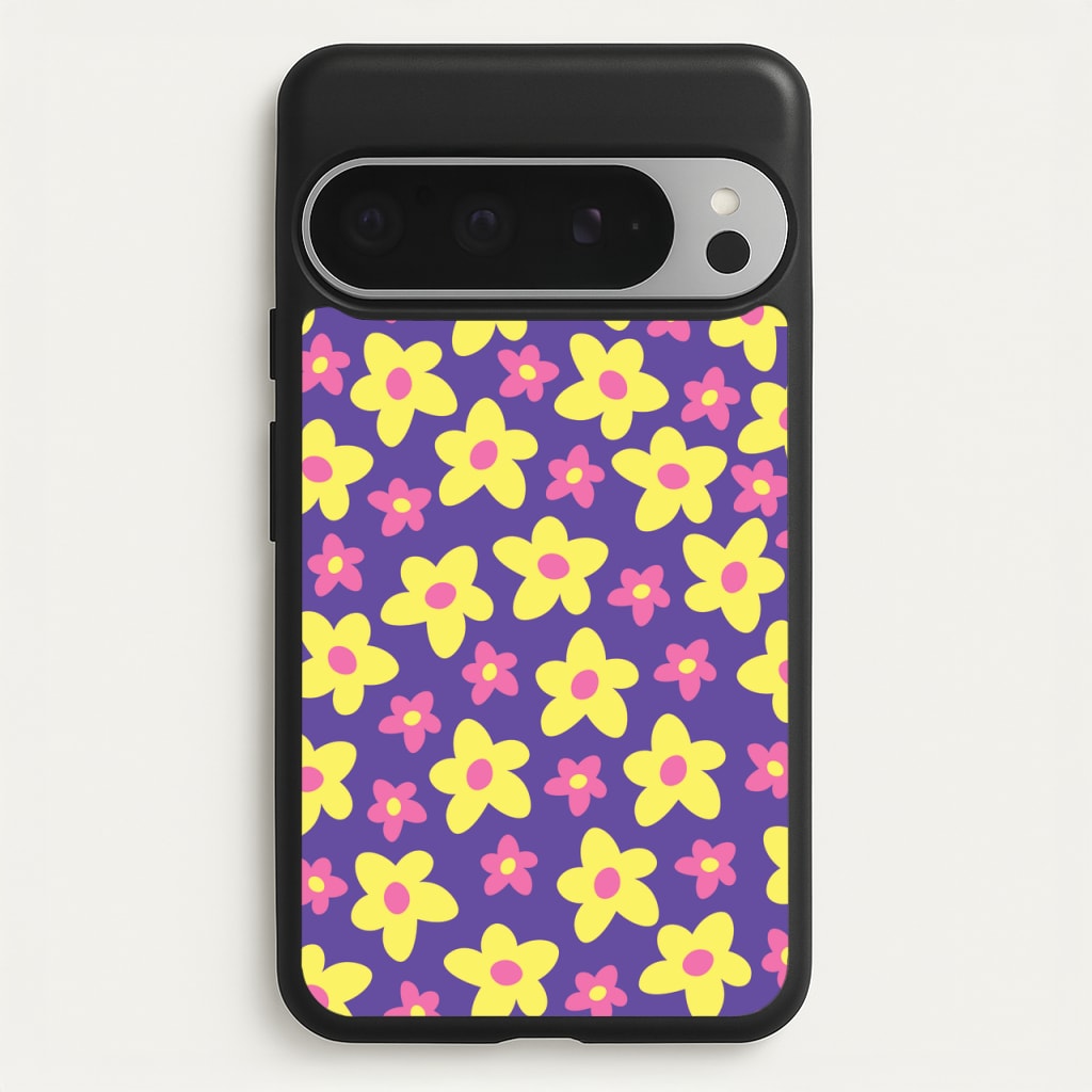 Purple Abstract Floral Pattern - Spring Phone Case for Google Pixel 9 Pro XL