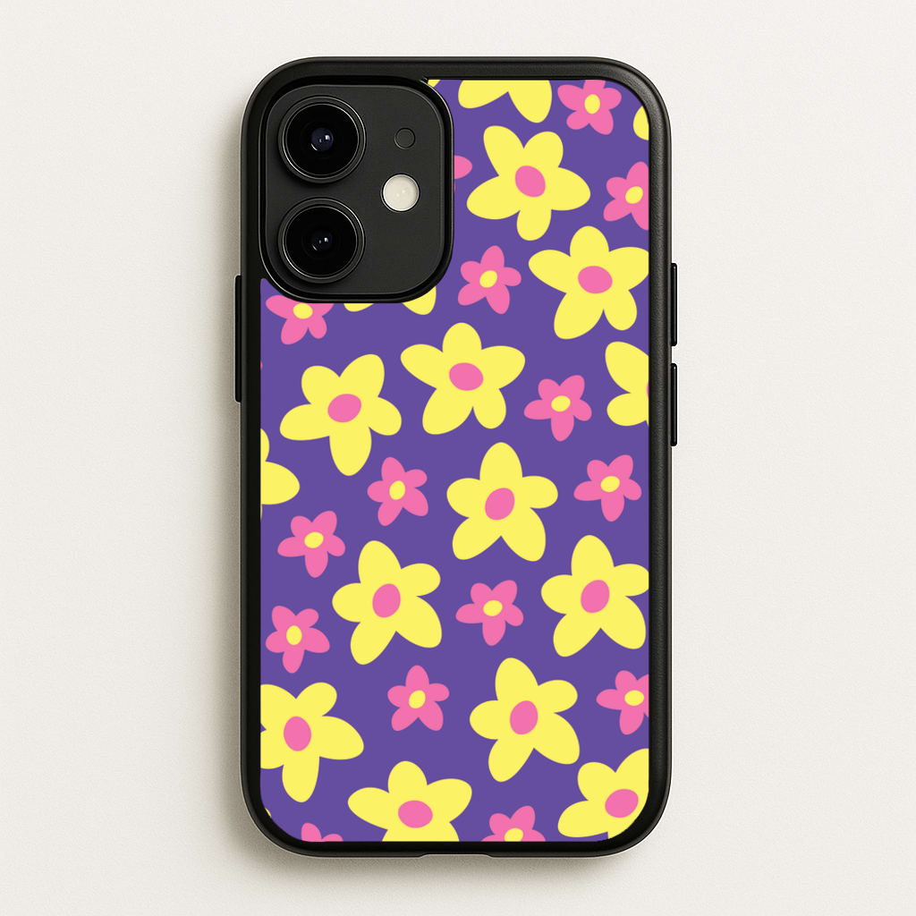 Purple Abstract Floral Pattern - Spring Phone Case for iPhone 12 / 12 Pro