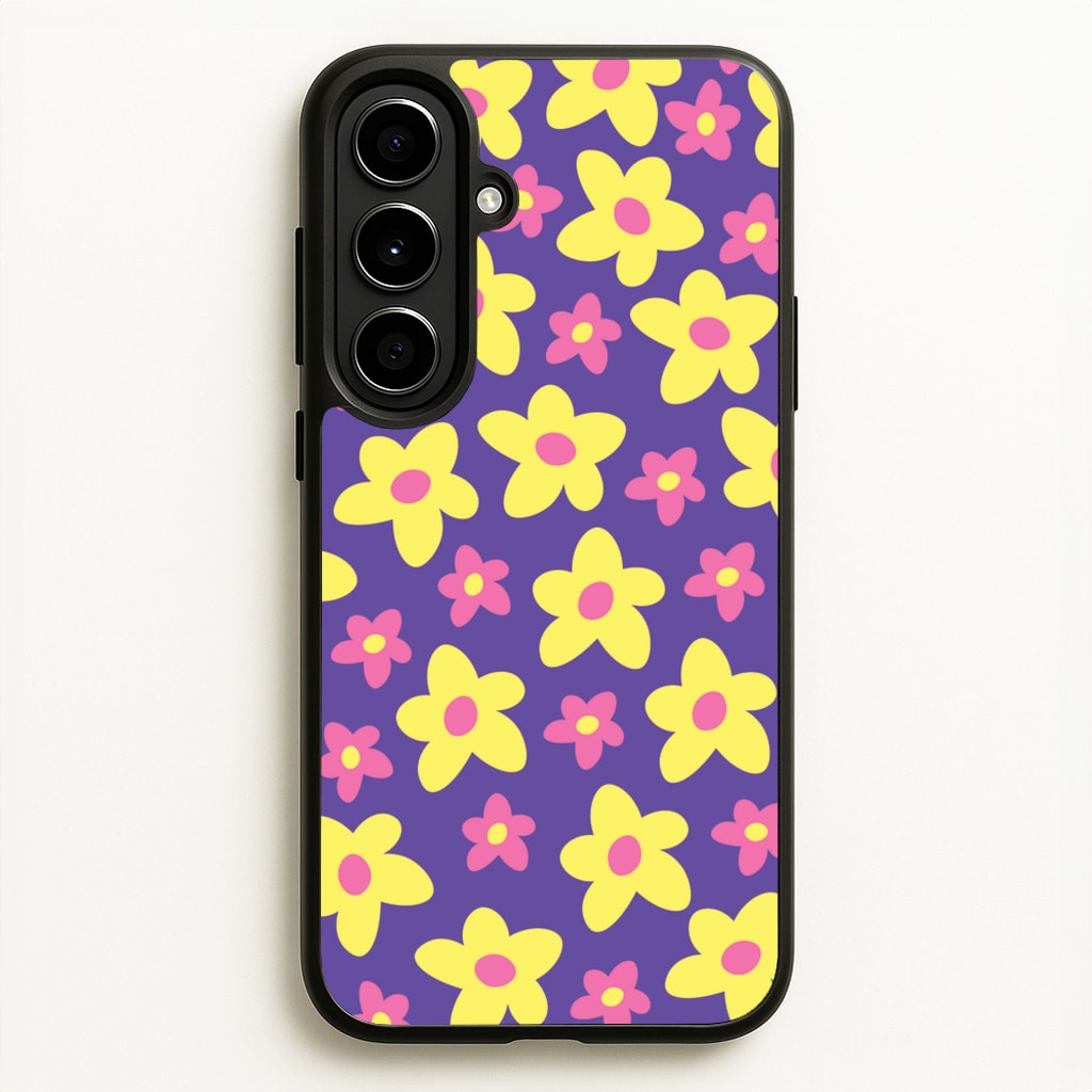 Purple Abstract Floral Pattern - Spring Phone Case for Galaxy A56