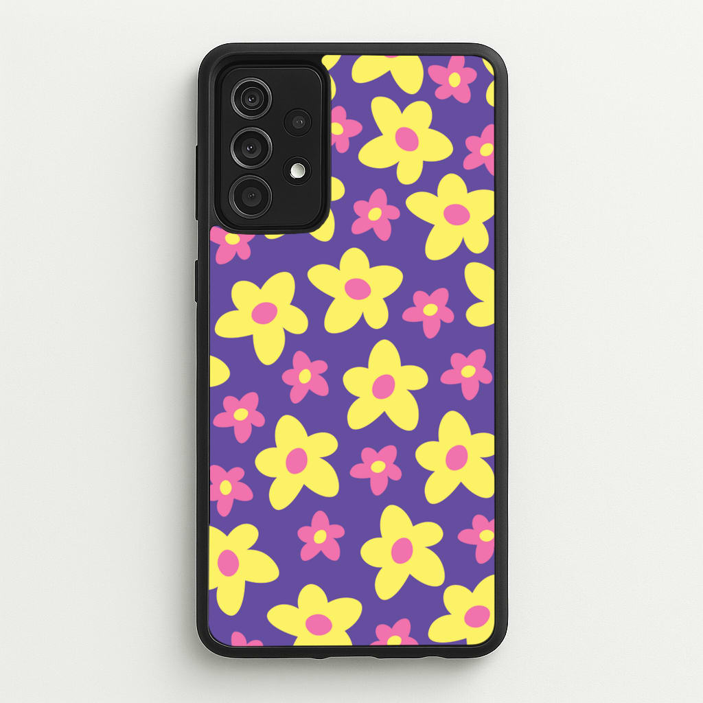 Purple Abstract Floral Pattern - Spring Phone Case for Galaxy A52 / A52s