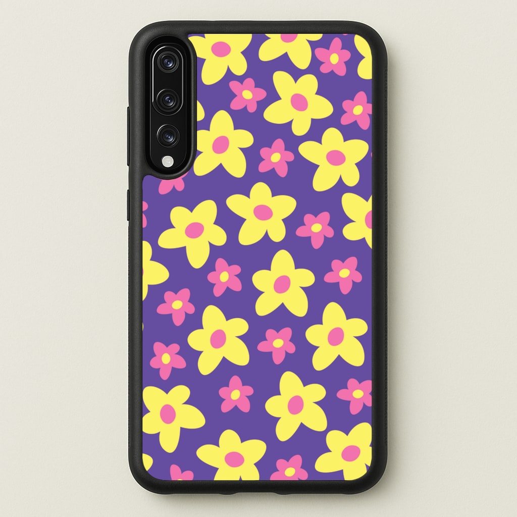 Purple Abstract Floral Pattern - Spring Phone Case for Huawei P20 Pro