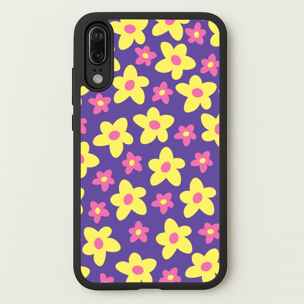 Purple Abstract Floral Pattern - Spring Phone Case for Huawei P20