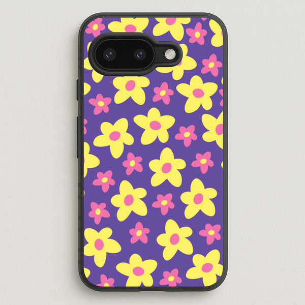 Purple Abstract Floral Pattern - Spring Phone Case for Google Pixel 9a