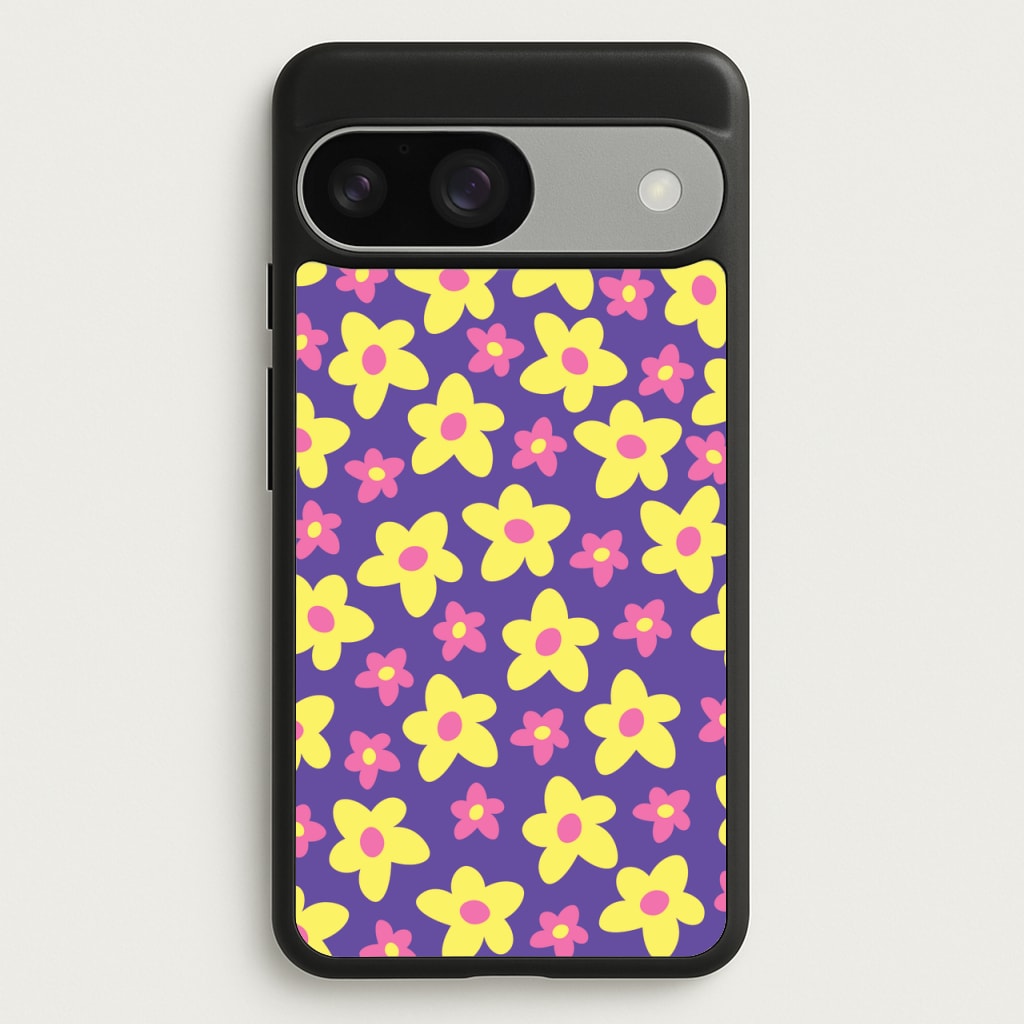 Purple Abstract Floral Pattern - Spring Phone Case for Google Pixel 9 / 9 Pro
