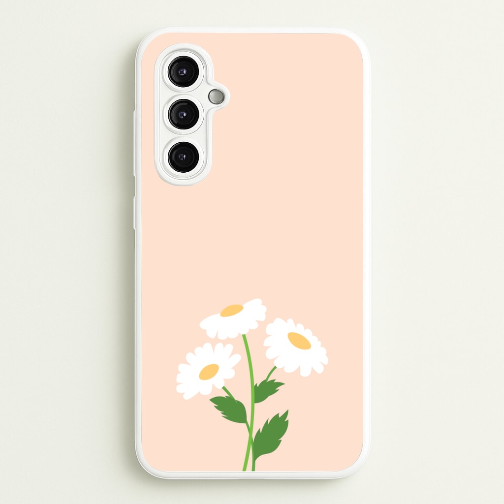 Peach And Dasies - Spring Phone Case for Galaxy A14