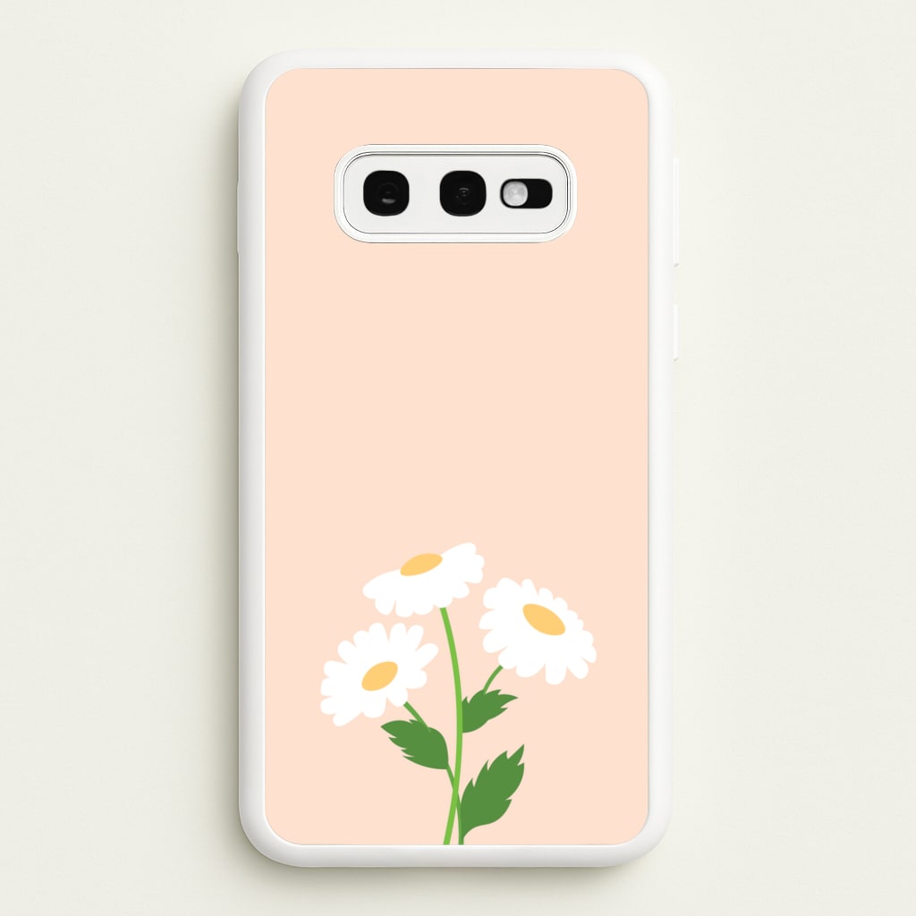 Peach And Dasies - Spring Phone Case for Galaxy S10e