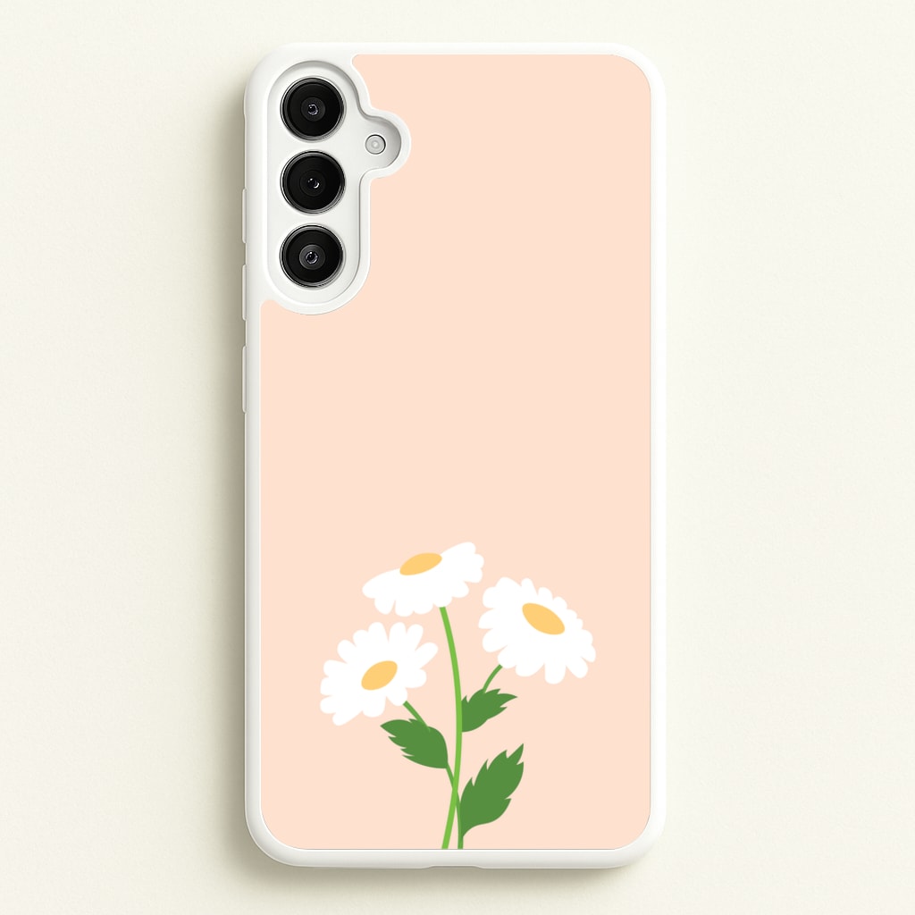 Peach And Dasies - Spring Phone Case for Galaxy A34