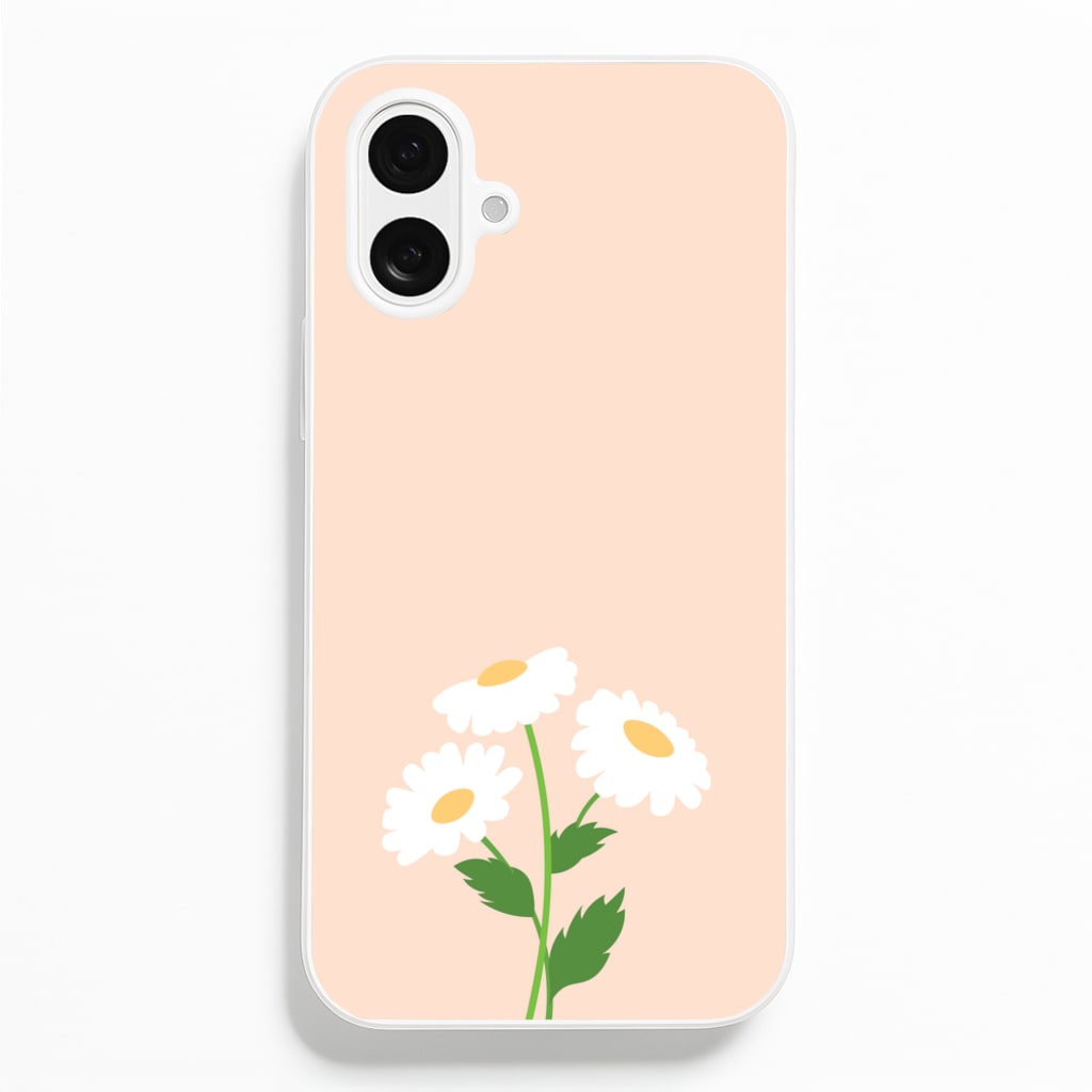 Peach And Dasies - Spring Phone Case for iPhone 16 Plus