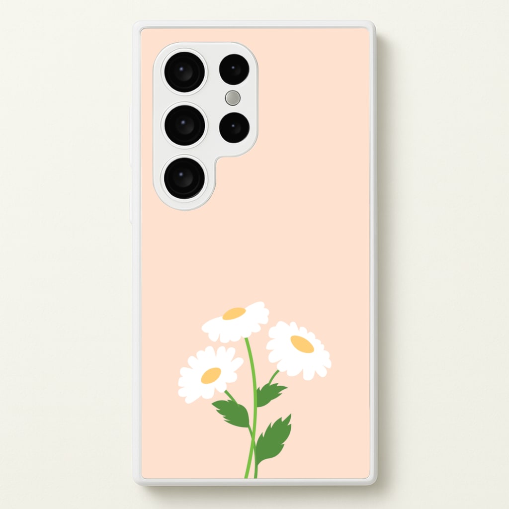 Peach And Dasies - Spring Phone Case for Galaxy S24 Ultra