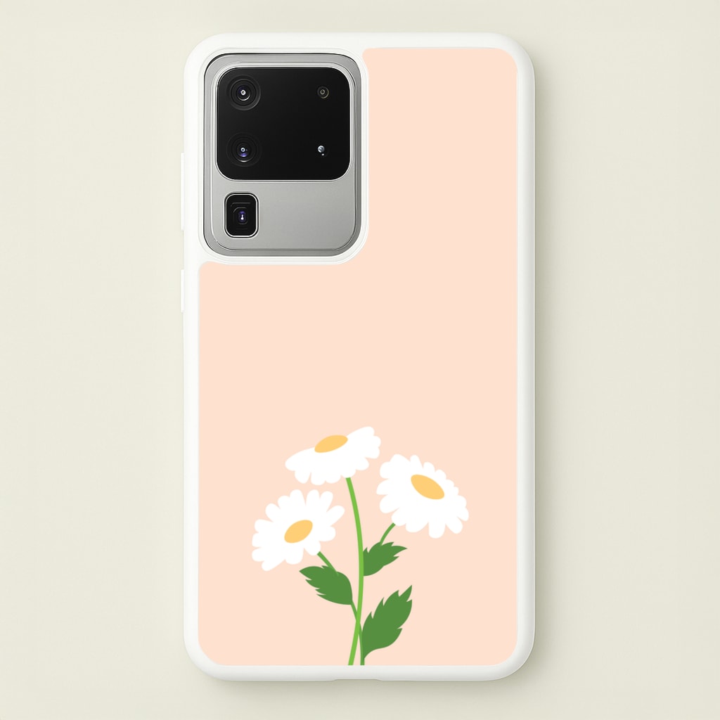 Peach And Dasies - Spring Phone Case for Galaxy S20 Ultra