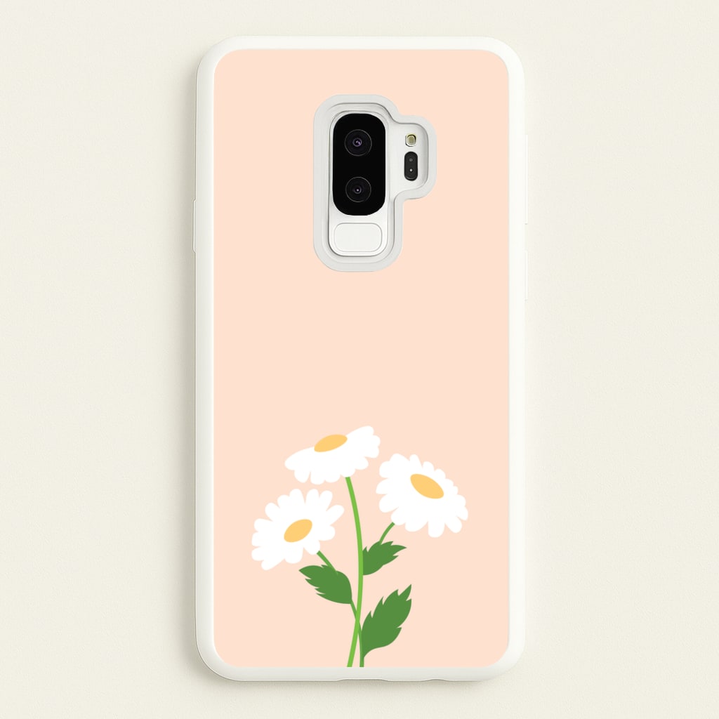 Peach And Dasies - Spring Phone Case for Galaxy S9 Plus