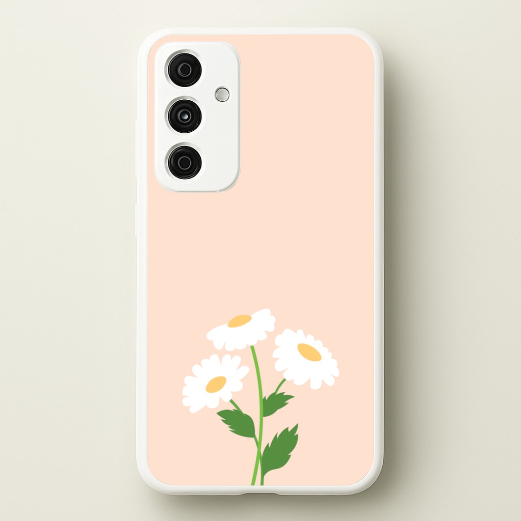 Peach And Dasies - Spring Phone Case for Galaxy A35