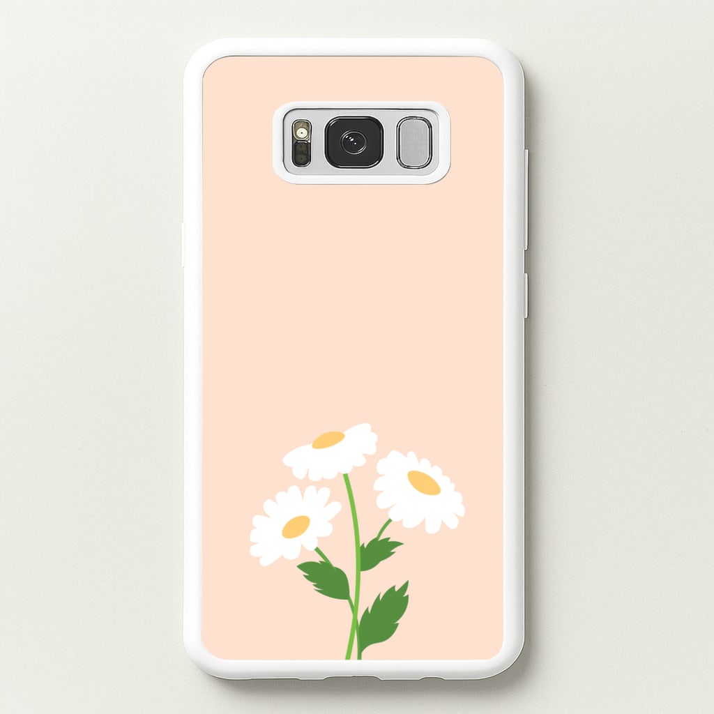 Peach And Dasies - Spring Phone Case for Galaxy S8