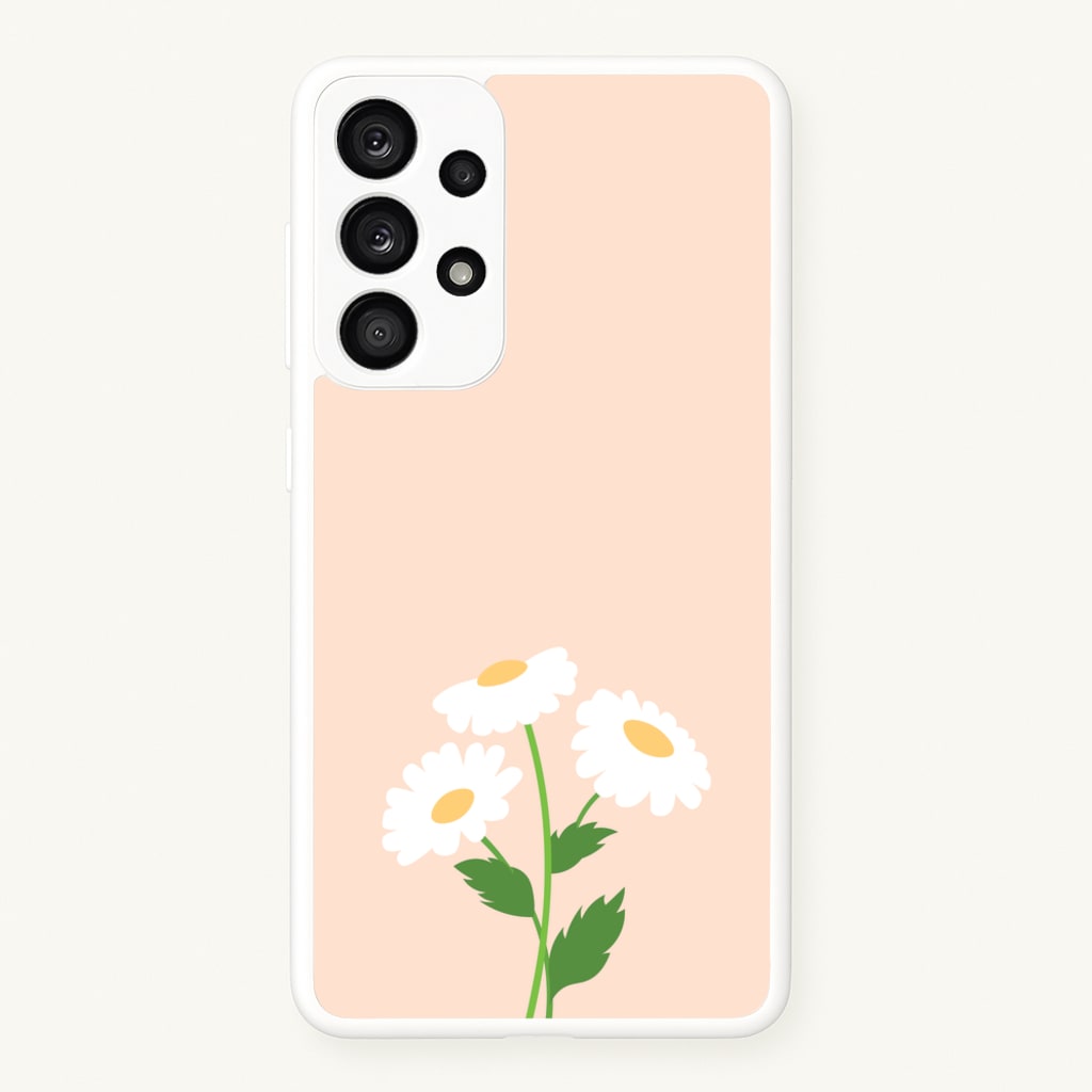 Peach And Dasies - Spring Phone Case for Galaxy A53