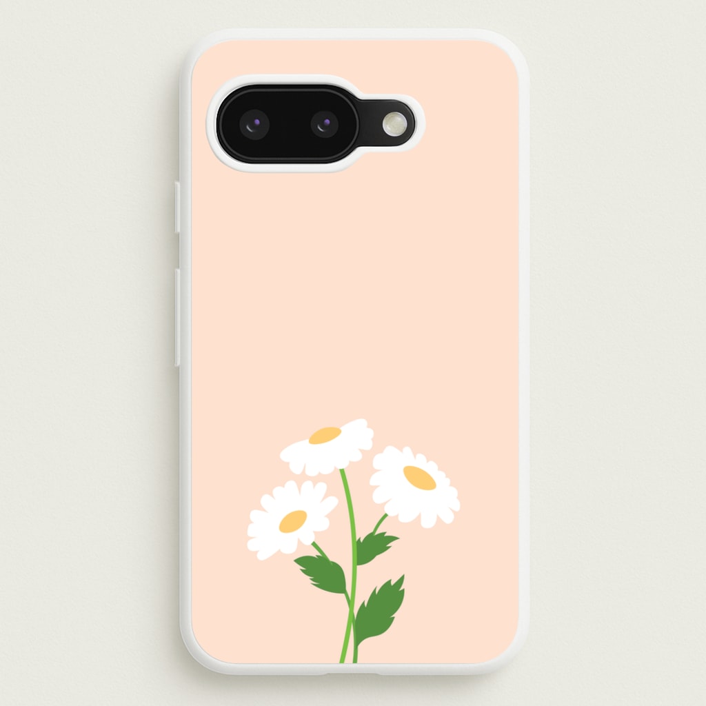 Peach And Dasies - Spring Phone Case for Google Pixel 9a