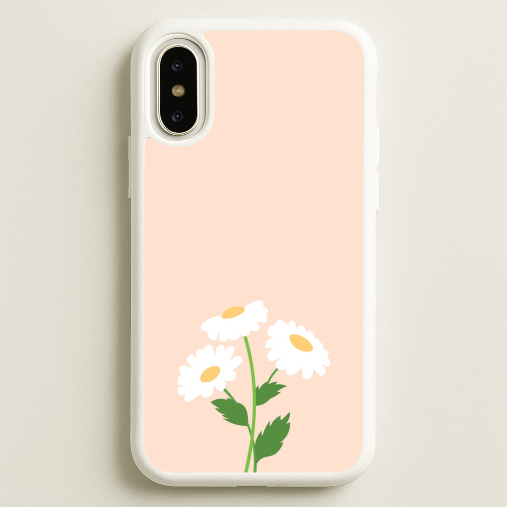 Peach And Dasies - Spring Phone Case for iPhone X / XS
