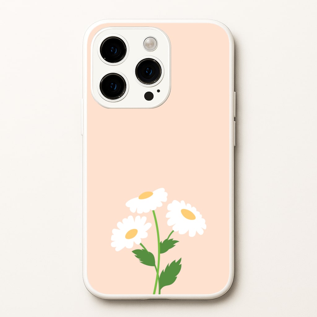 Peach And Dasies - Spring Phone Case for iPhone 15 Pro