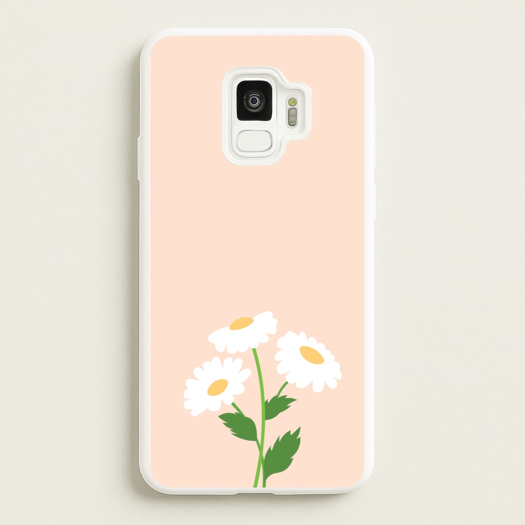 Peach And Dasies - Spring Phone Case for Galaxy S9