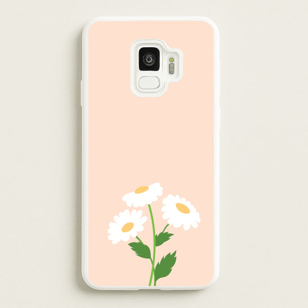Peach And Dasies - Spring Phone Case for Galaxy S9