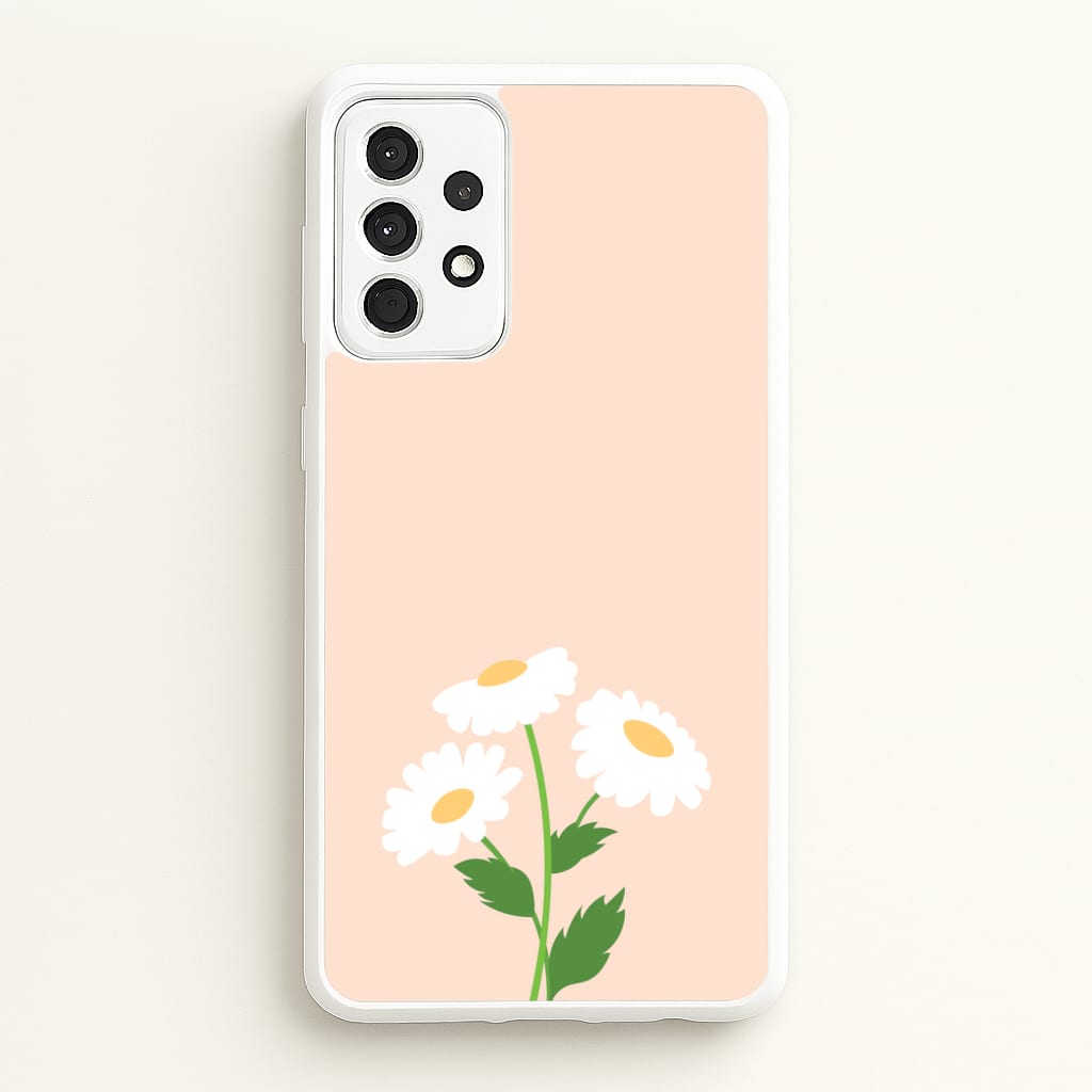 Peach And Dasies - Spring Phone Case for Galaxy A52 / A52s