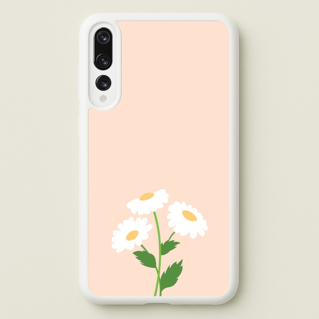 Peach And Dasies - Spring Phone Case for Huawei P20 Pro
