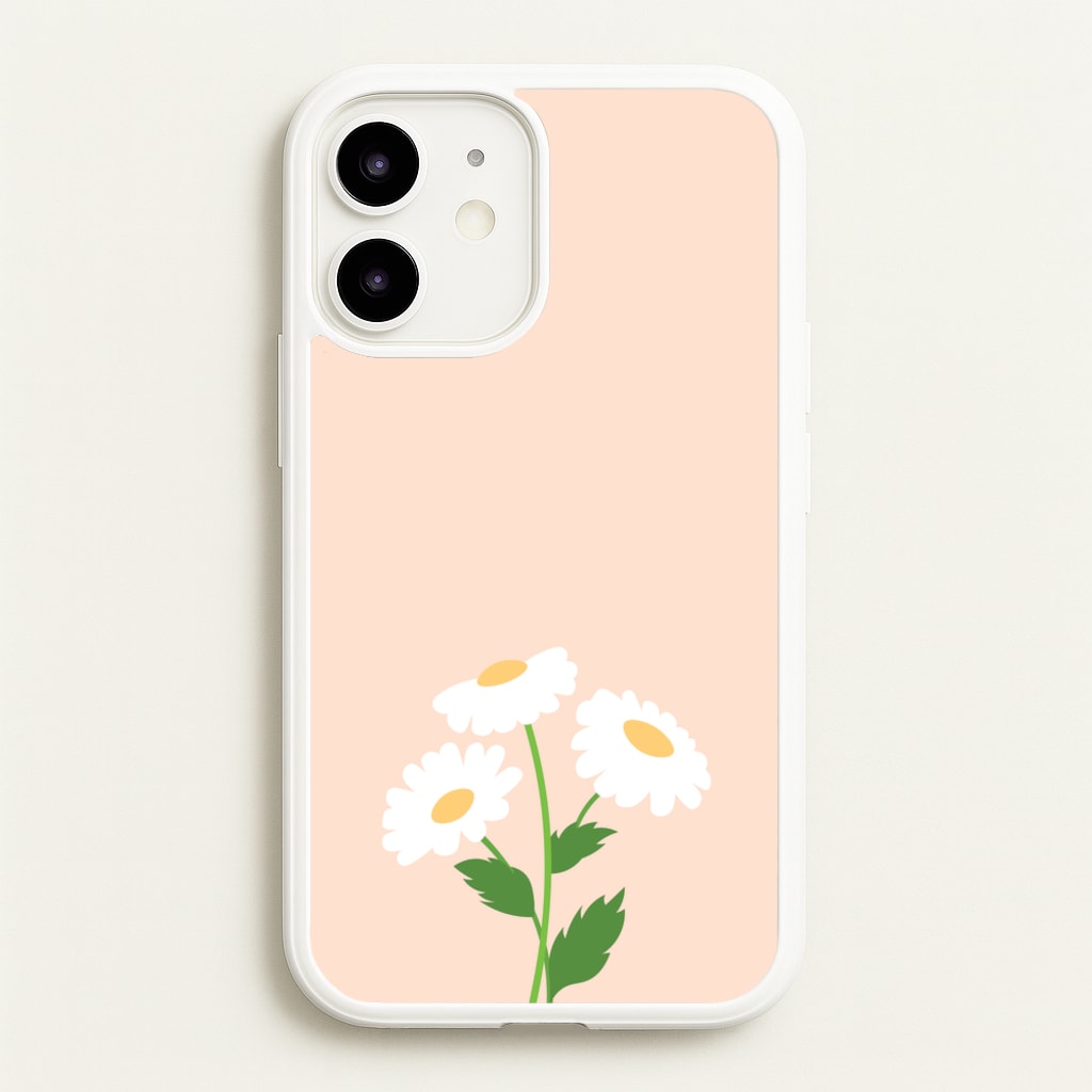 Peach And Dasies - Spring Phone Case for iPhone 12 Mini