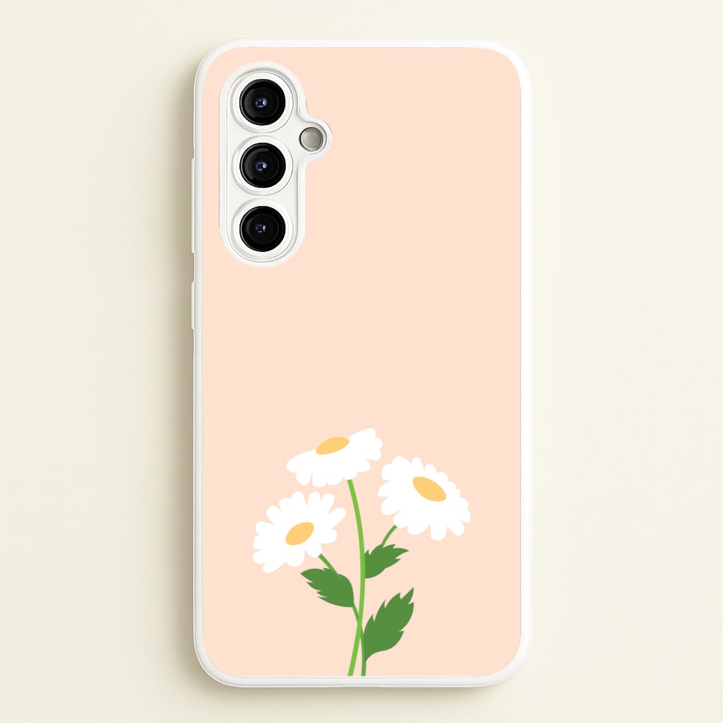 Peach And Dasies - Spring Phone Case for Galaxy A54