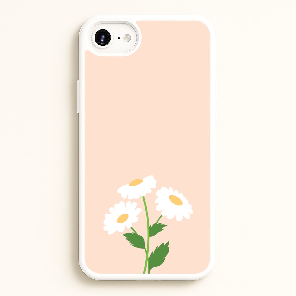 Peach And Dasies - Spring Phone Case for iPhone 6 Plus / 7 Plus / 8 Plus
