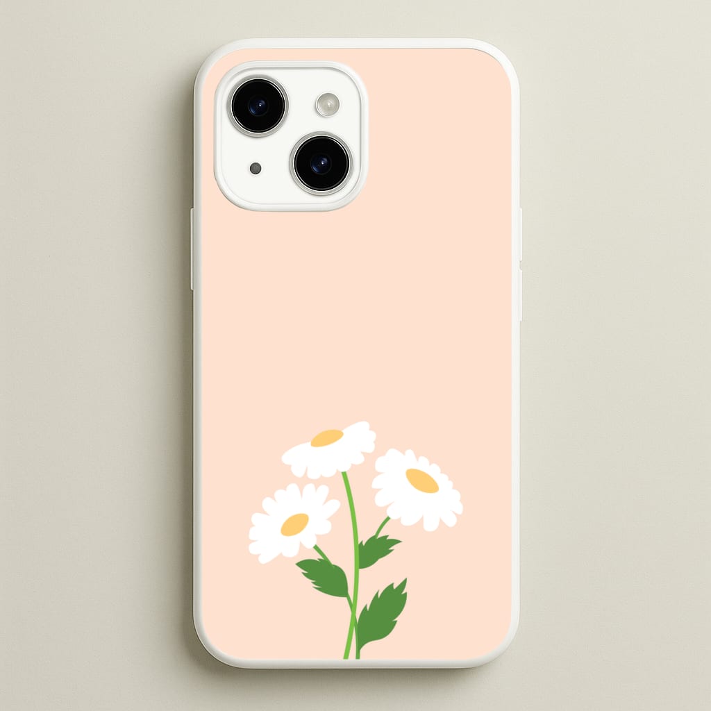 Peach And Dasies - Spring Phone Case for iPhone 15 Plus