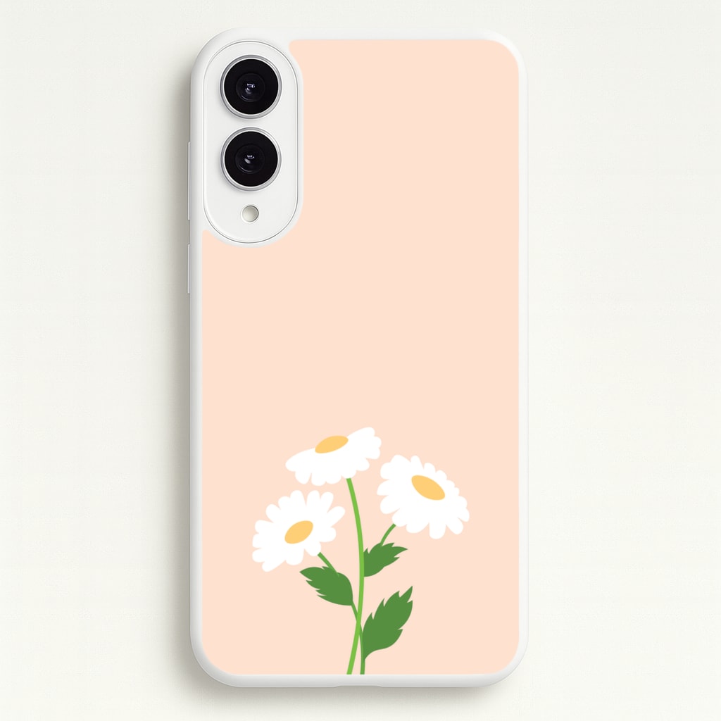 Peach And Dasies - Spring Phone Case for Galaxy S25 Edge