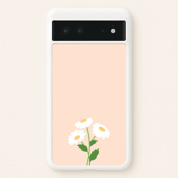 Peach And Dasies - Spring Phone Case for Google Pixel 6
