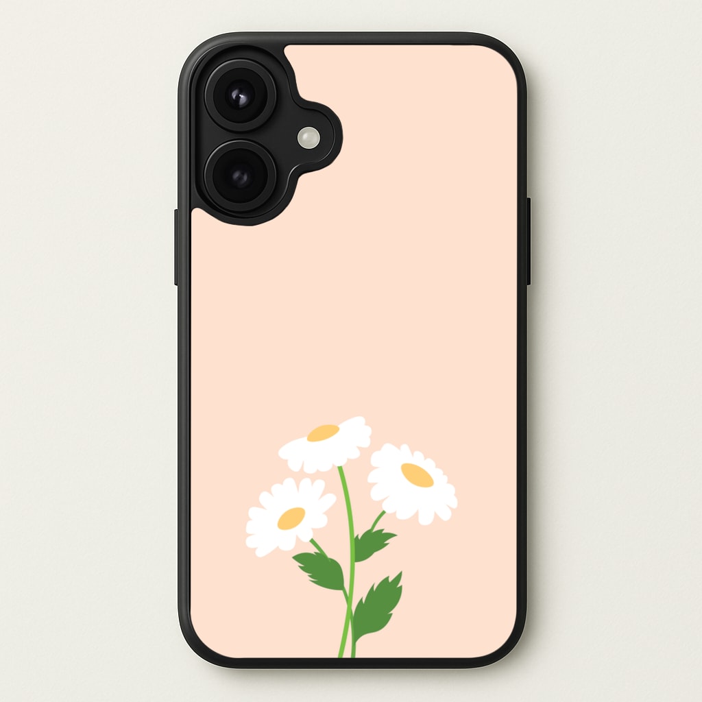 Peach And Dasies Phone Case for iPhone 17