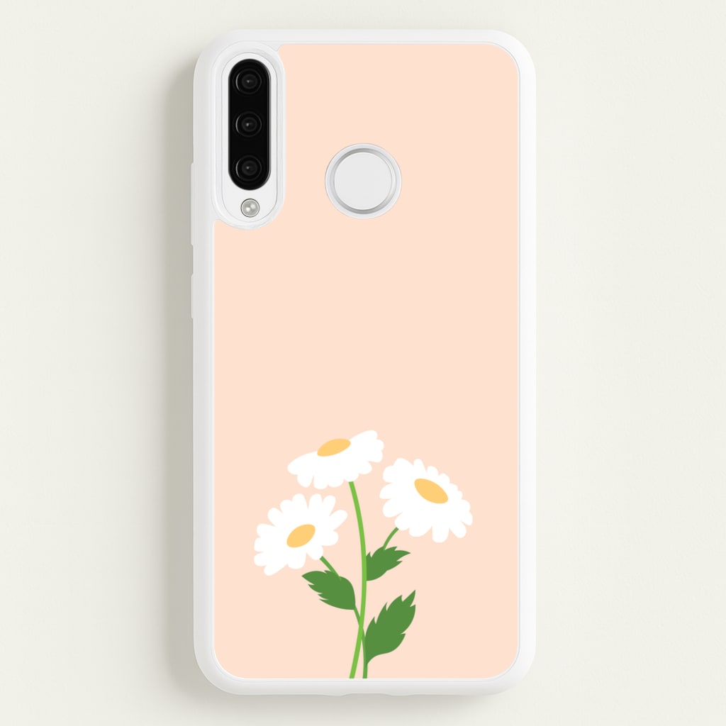 Peach And Dasies - Spring Phone Case for Huawei P30 Lite