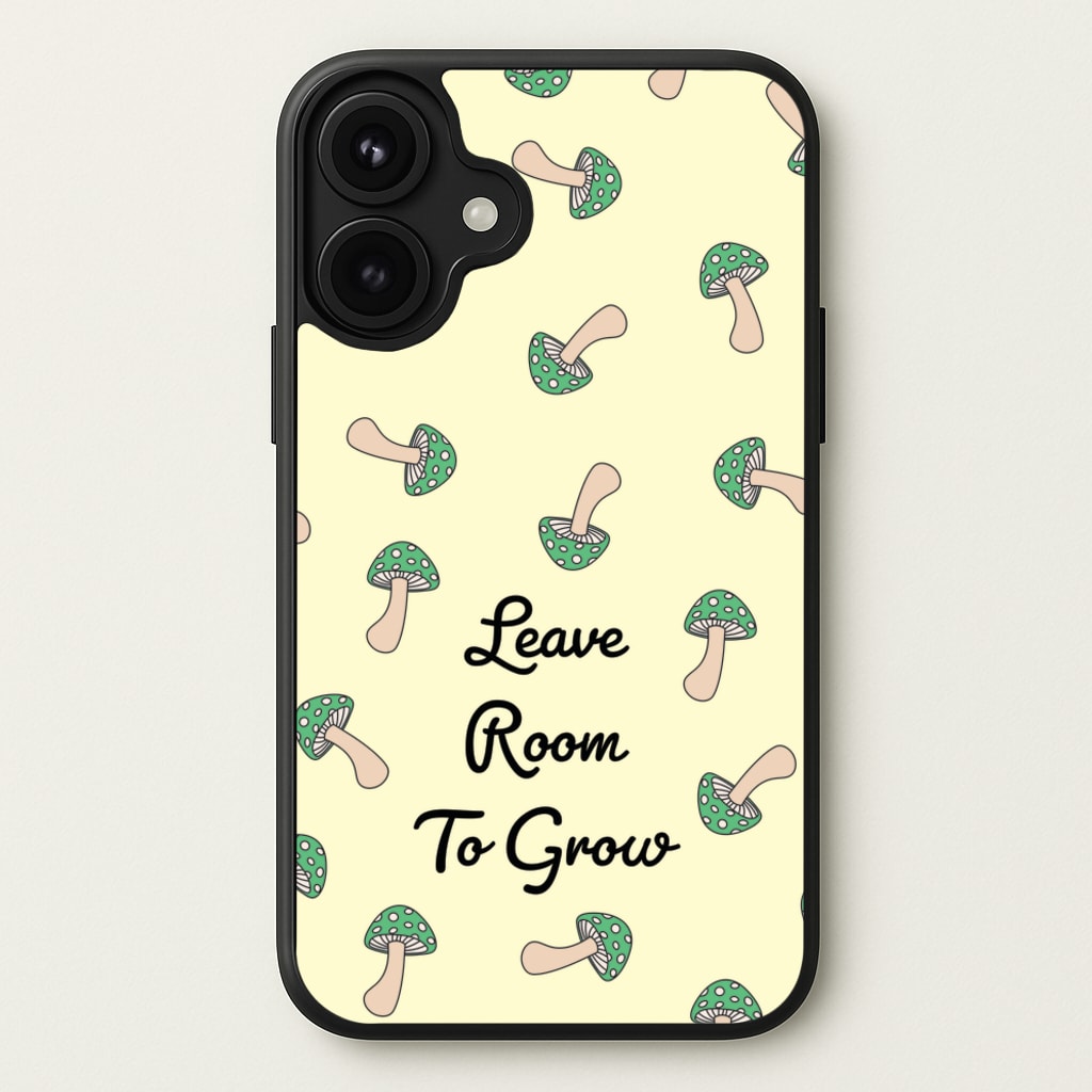 Leave Room To Go Mushroom Pattern Phone Case for iPhone 17