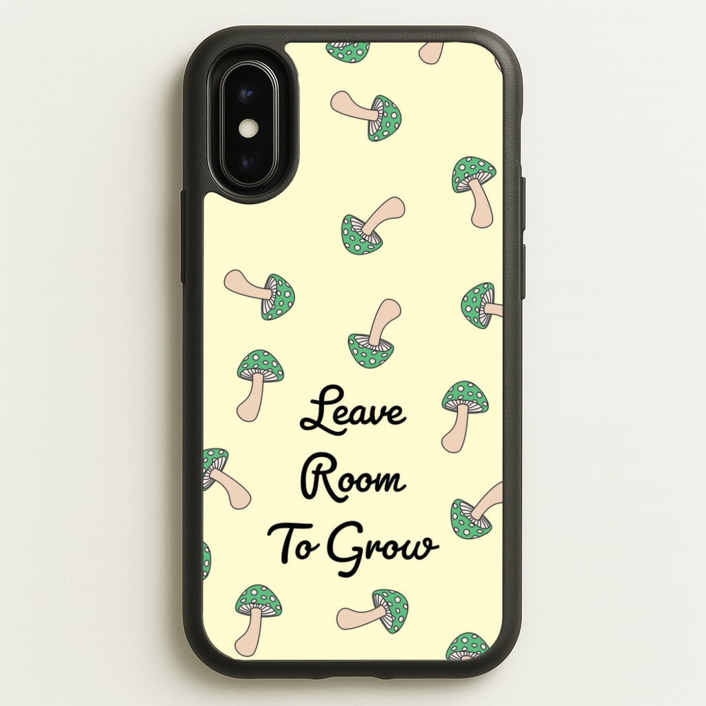 Leave Room To Go Mushroom Pattern - Spring Phone Case for iPhone X / XS